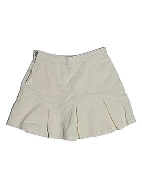 Corduroy Pleated Mini Skirt